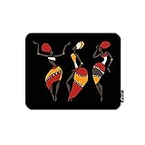 oFloral African Dancers Gaming Mouse Pad Tribal