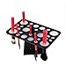 Moreslan Makeup Brush Cleaning Kit, including 28 Holes Brush Drying Tower, Silicone Gel Makeup Brush Cleaning Mat and Brush Egg,Scrubber Tool(Pink)