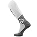 Pure Athlete Ski Socks Warm Merino Wool - Best Lightweight Thin Ski Snowboard Sock Women Men (1 Pair - Silver/Grey, Large-X-Large)