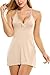 Avidlove Sleepwear Womens Chemise Sexy Nightie Full Slip Lace Babydoll Dress, Apricot, Small