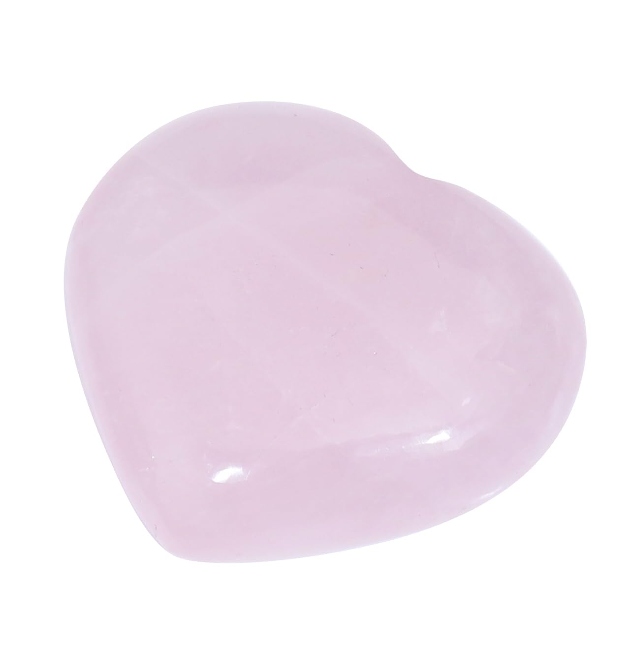Crocon® 50mm Rose quartz Heart stone Big Heart Shape gemstone Puff Stones Set 450+ Carats Pocket Crystal Healing Tumble Collection Palm Worry Stone Good Luck Meditation Gift Craft Home Decor