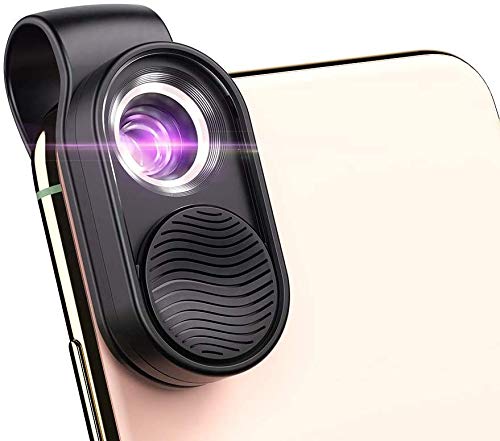 100X Phone Microscope Mini Pocket Microscope for iPhone HD Optical Lens/Magnifying LED Light/Universal Clip Design the Best Choice to Enjoy Macrworld for Adults