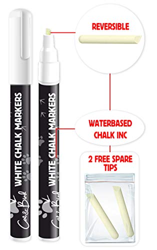 White Chalk Markers Fine Tip for School Chalkboards - Thumbnail 2