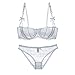 Varsbaby Women's Lumiere Lace Unlined Balconette Bra and Panty Set