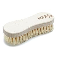 Konex Nylon Fiber Economy Utility Cleaning Brush. Heavy Duty Scrub Brush with Wood Handle. (Peanut Shaped)