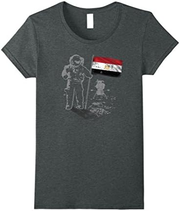 Womens Astronaut Moon Landing Egypt Flag Shirt Moonman Shirt XL Dark Heather