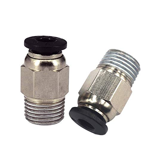 Super 3D 2 x 2M Blue PTFE Tube Teflon ID 2mm OD 4mm with PC4-M6 PC4-M10 Pneumatic Connector Accessories for Reprap 3D Printer 1.75mm Bowden Hotend Extruder