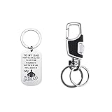 iFkoo Key Chain with 2 Extra Key Rings and a Metal Card,Heavy Duty Car Key Rings Stainless Steel Key Chain Holder, Best Gift for Dad, Boyfriends, Men, Driver-Black