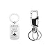 iFkoo Key Chain with 2 Extra Key Rings and a Metal Card,Heavy Duty Car Key Rings Stainless Steel Key Chain Holder, Best Gift for Dad, Boyfriends, Men, Driver-Black primary