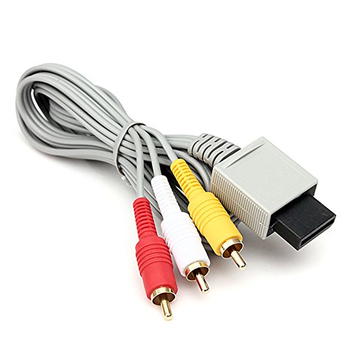 TraderPlus 6ft Composite Audio Video AV RCA Cable Cord for Nintendo Wii