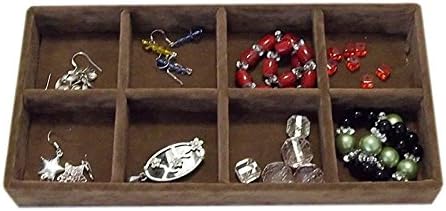 Coffee Ring Necklace Compartment Velvet Holder 2 Pcs Fit For Necklace, Pendants,rings,bangle,bracelet,ect.jewelry Display Tray