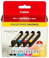 Canon CLI-571 Black Cyan Magenta Yellow Ink Cartridge Multi Pack PIXMA view 3