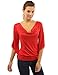 PattyBoutik Women's Cowl Neck Cut Out Asymmetrical Sleeve Blouse