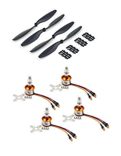 INVENTO 4Pcs 1200KV BLDC Brushless Motor + 1245 12x4.5 12 inch Propeller Quadcopter mini kit