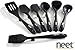 Neet® 7-Piece Premium Silicone Elevated Utensil Set (Real Black)
