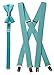 Tuxgear Baby-Boys Bow Tie and Suspender Set Combo, Aqua Spa Blue, Toddler 25 Inch (25