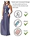 GRECERELLE Women's Sleeveless Racerback Loose Plain Maxi Dresses Casual Long Dresses with Pockets, Purple Gray, Medium