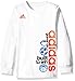 adidas Little Boys' Basic Long Sleeve Tee Shirt, White, 6