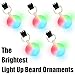 40pcs Christmas Beard Lights Ornaments Glitter Kit 2020 with Jewelry Baubles Beads, Bells, Light Up Bulbs, Best Gifts for Men Women Kids Hair Decoration, Funny Ugly Xmas Sweater Party Accessories