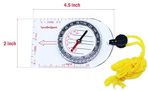 Boy Scout Compass Hiking Backpack - Orienteering Compass Kids Camping Kit - Kids Compass Navigation Map Reading - Small Survival Compass - Waterproof Hiking Compass Lightweight - Mini Camping Compass