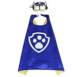AG Goodies Paw Dog Patrol Cape and Mask Costume Set - Dress Up Comic Cartoon Superhero Costume for Kids (Chase)