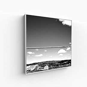 Canvas Wall Art for Living Room, Bedroom Monochrome Building Framed Canvas Prints for Home Decoration Ready to Hang - 16x16 inches