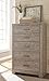 Signature Design by Ashley Culverbach Modern 5 Drawer Chest of Drawers, Grayish Brown
