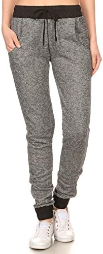 Riva US MP107 Women Jogging Pants Relaxed Lounge Sweatpants (Black, X-Large)