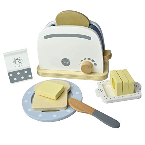 Meppi Haushaltsgeräte-Set Toaster / Kaffeemaschine / Mixer aus Holz für die Kinderküche / Spielküche – Bild 7