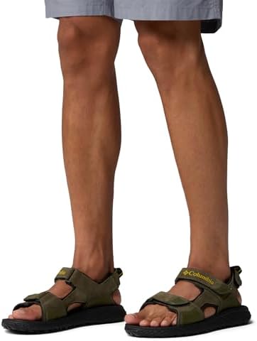 Konos Hiker Sandales de sport et d'extérieur à 3 sangles pour homme, Mousse antique Nori, 42 EU