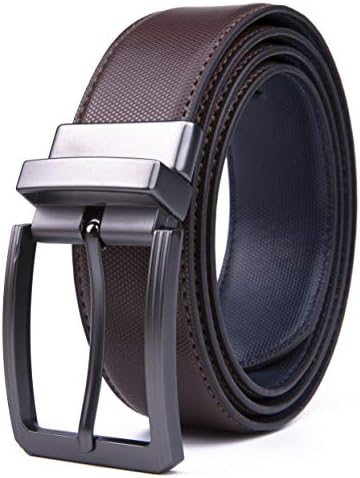 Mens Belt, Reversible Leather Belts for Men, Rotated Buckles, Dress and Casual, Classic & Fashion Designs for Man