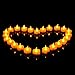 Youngerbaby 24pcs Amber Yellow Battery Operated LED Tea Lights Candles with Timer -Flickering 6 Hours on and 18 Hours Off in 24 Hours Cycle for Outdoor, Indoor Decorations Wedding Party