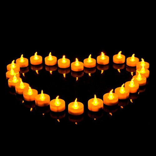image for Youngerbaby 12pcs Yellow Flameless Led Tea Lights Candle with Remote C