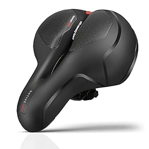 Fietszadel, Universeel Extra Breed Comfort Fietszadel Verdikte Billen Schokabsorberend Zacht Gevoerde Fietsgel met Hoge…