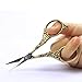 BIHRTC Vintage European Style Scissors Stainless Steel for Cross Stitch Cutting Embroidery Sewing Handcraft Craft Art Work DIY Tool(Bronze)
