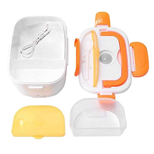 vanpower Portable Electric Heating Lunch Box Food Heater Rice Container (110V Orange - Thumbnail 3