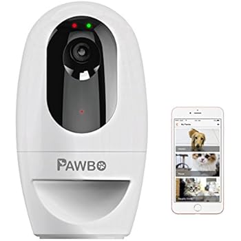 Pawbo Life Wi-Fi Pet Camera: 720p HD Video, 2-Way Audio, Video Recording, Treat Dispenser, and Laser Game