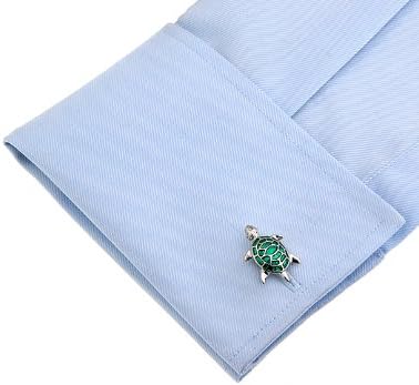 Ashton and Finch Turtle Cufflinks for Men Novelty Reptile Gifts & Presents, Green - Image 5
