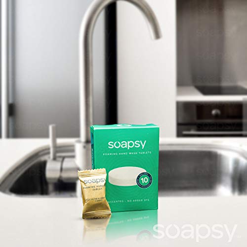 Soapsy Foaming Hand Soap Tablets (10 Tablets), Effervescent Tablets Soap Refill for Hand Soap
