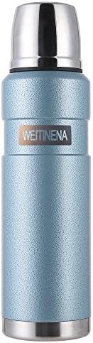 weitinena Stainless Steel Vacuum Insulated Leak-Proof Flask 12 Hours Hot 24 Hours Cold, Blue, 800 ml, 27 OZ