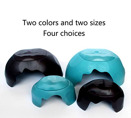 OMEM Reptiles House Reptile Hide Habitat Humidify Cave,Reptile Hideouts Box Landscaping with 2 Ceramic Sink for Beard Dragons Lizards Snakes Turtles Spiders Amphibians Reptiles Supplies (Small, Blue)