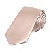 TieMart Blush Pink Slim Solid Color Necktie, 2.5" Width