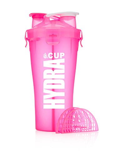 Hydra Cup - 30oz Dual Shaker Bottle, Neon Pink Shaker Cup, Made in USA Hydra Cup - 30oz Dual Shaker Bottle, Neon Pink Shaker Cup, Made in USA