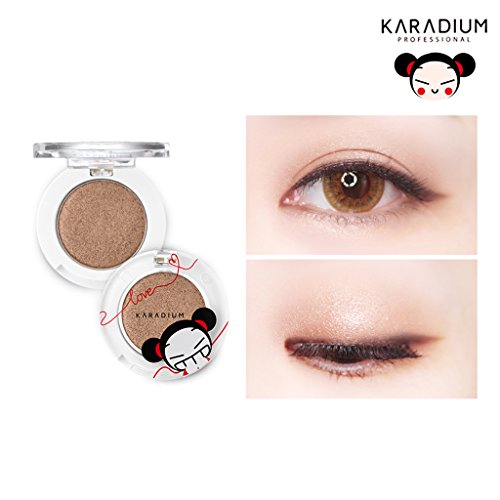 [KARADIUM] PUCCA LOVE EDITION Shine Eye Shadow 1.7g - 6 Colors / Long Lasting Moist Fitting Daily Makeup Shadow (#02 GOLD SHINE)