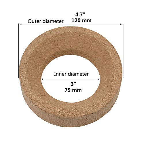 GraceMake Laboratory Flask Cork Stand,Lab Support Flask Holds for Chemistry,120mm/4.7"OD 75mm/3"ID for 500mL-3000mL,2PCS