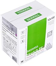 Daxwell Food Safe Stretch Poly Gloves (XL, 1,000 Count) Non-Latex, Disposable, Food Handling Use, Powder Free,