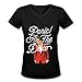 ZYX Panic! At The Disco Tour 2016 Logo V Neck T Shirt For Women Black
