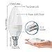 Litake E12 LED Bulb, 60W Equivalent Candelabra Bulb, 2700K Warm White Non-Dimmable Candle Light Bulbs for Chandelier, Pack of 6