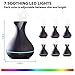 Gold Armour Essential Oil Diffuser, 400ml Wood Grain Aromatherapy Diffuser Ultrasonic Cool Mist Humidifier with Color LED Lights Changing and Auto Shut-Off for Bedroom Office Home (Dark)