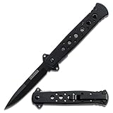 Tactical Black Joker Style Spring Assisted Knife